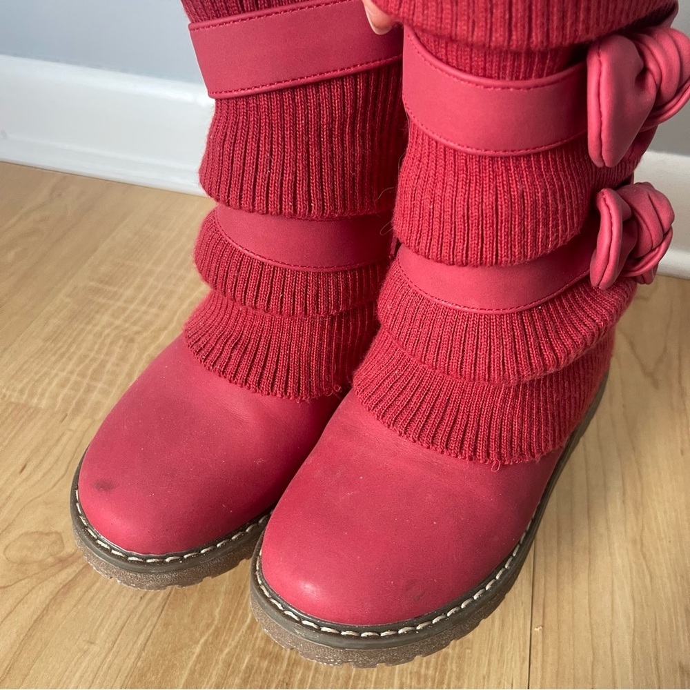 Dream Pairs Pink Fur Lined Winter Boots Red Size 10 - Picture 5 of 9